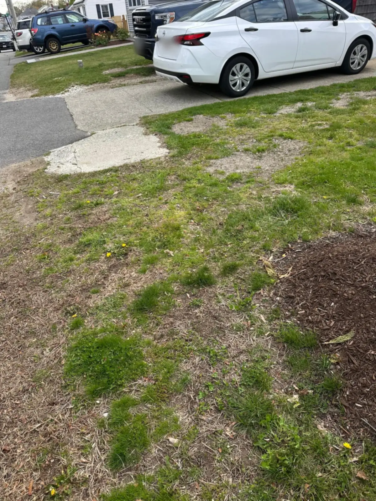 Front lawn cleared after junk pile removal in Rhode Island