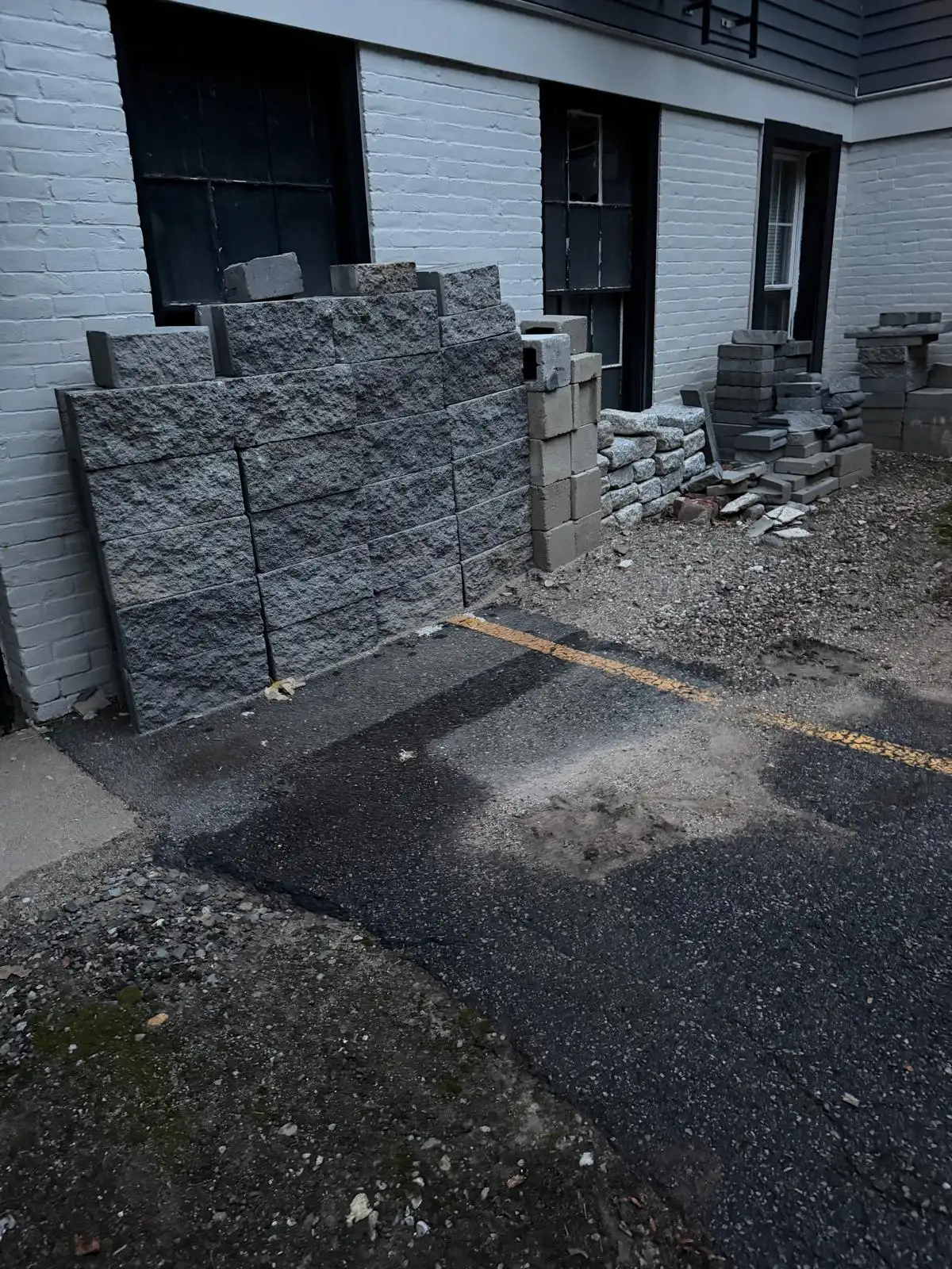 Spot beside the building clear after mattress and dresser removal