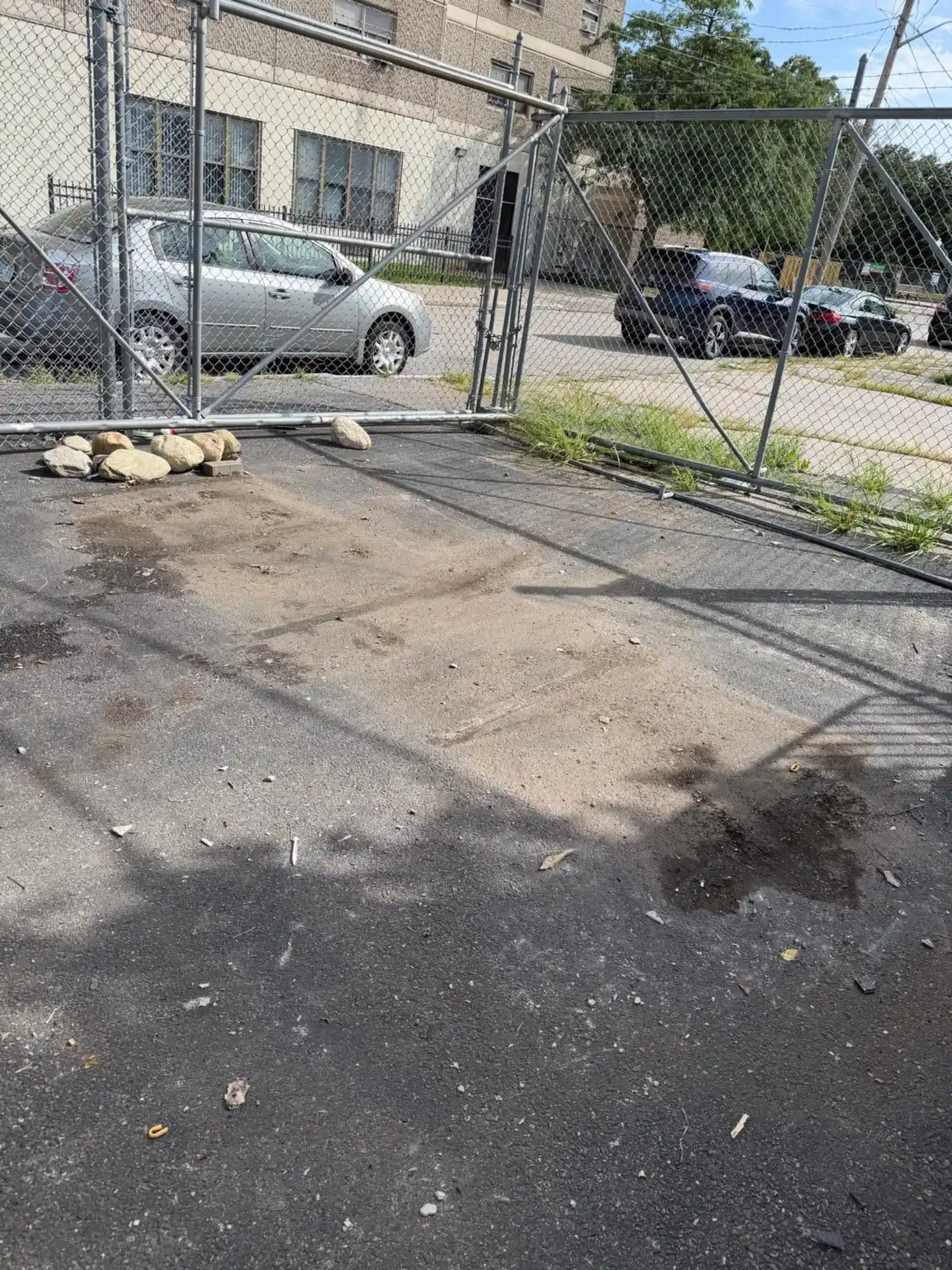 Lot cleared after siding debris removal